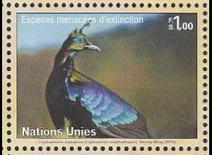 UNO Genf Mi.Nr. 775 Gefährdete Arten, Vögel, Himalaya-Glanzfasan (1,00)