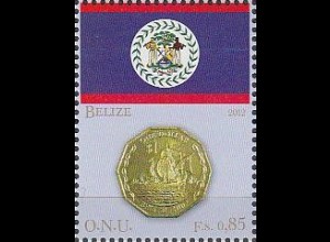 UNO Genf Mi.Nr. 786 Flaggen und Münzen (VI), Belize (0,85)