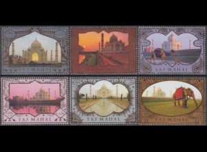 UNO Genf MiNr. 864-69 UNESCO-Welterbe Taj Mahal (6 Werte)
