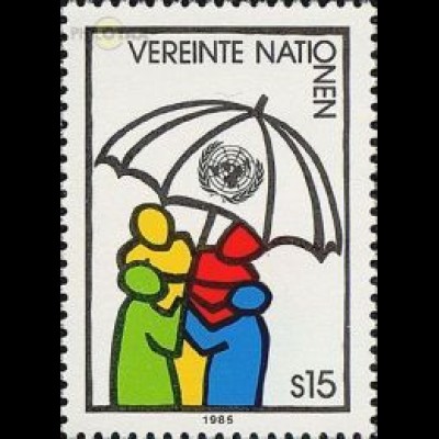 UNO Wien Mi.Nr. 50-Tab Freim., Menschen mit Schirm (15)