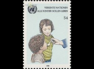 UNO Wien Mi.Nr. 53 Alle Kinder sollen leben, Kinder mit Medizin (4)