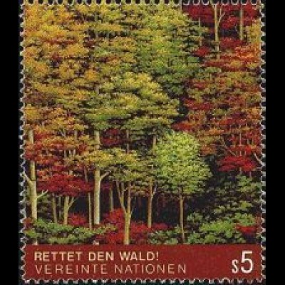 UNO Wien Mi.Nr. 82-Tab Rettet den Wald, Herbstlicher Laubwald (5)