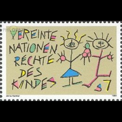 UNO Wien Mi.Nr. 117 Rechte des Kindes Zeichnung v.Harmer, Schülerin (7)