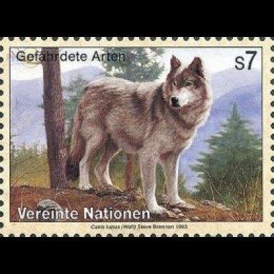 UNO Wien Mi.Nr. 146 Gefährdete Tiere (I) Wolf (7)
