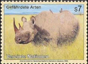 UNO Wien Mi.Nr. 180 Gefährdete Tiere (III) Nashorn (7)