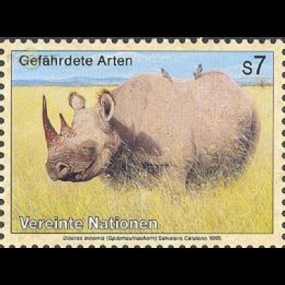 UNO Wien Mi.Nr. 180 Gefährdete Tiere (III) Nashorn (7)