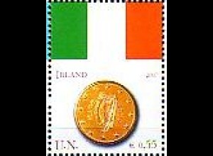 UNO Wien Mi.Nr. 496 Flaggen und Münzen, Irland (0,55)