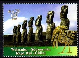 UNO Wien Mi.Nr. 506 Kulturerbe, Rapa Nui - Osterinsel, Chile (0,25)