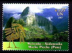 UNO Wien Mi.Nr. 508 Kulturerbe, Inka Bestigung Machu Picchu Peru (0,25)