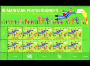 UNO Wien Mi.Nr. Klbg.512 Humanitäre Postsendungen, Postbote (m. 10x512)