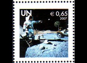 UNO Wien Mi.Nr. 514 Grußmarken Weltraum, Astronaut auf dem Mond (0,65)