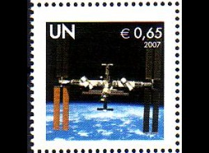 UNO Wien Mi.Nr. 516 Grußmarken Weltraum, Raumstation (0,65)