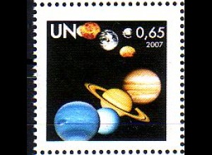 UNO Wien Mi.Nr. 517 Grußmarken Weltraum, Planeten unseres Sonnensystems (0,65)