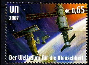 UNO Wien Mi.Nr. 518 50 Jahre Weltraumfahrt, Montage der ISS (0,65)