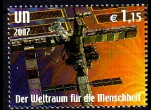 UNO Wien Mi.Nr. 519 50 Jahre Weltraumfahrt, Raumstation ISS (1,15)