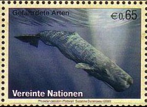 UNO Wien Mi.Nr. 529 Gefährdete Arten Meerestiere, Wal (0,65)
