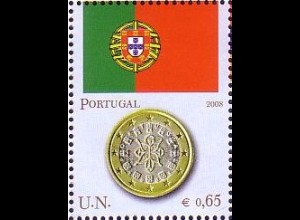 UNO Wien Mi.Nr. 532 Flaggen und Münzen, Portugal (0,85)