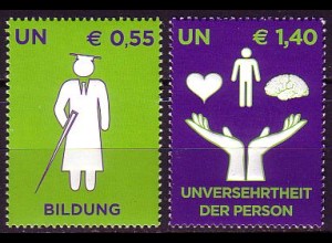 UNO Wien Mi.Nr. 543-44 Rechte Behinderter (2 Werte)