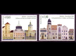UNO Wien Mi.Nr. 597-98 UNESCO-Welterbe, Deutschland (2 Werte)