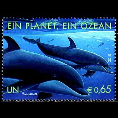 UNO Wien Mi.Nr. 649 1 Planet - 1 Ozean, Delphine (0,65)