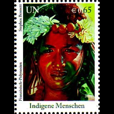 UNO Wien Mi.Nr. 686 Indigene Menschen, Franz. Polynesien (0,65)