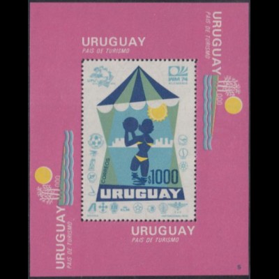 Uruguay Mi.Nr. Block 20 Uruguay, Land des Tourismus 