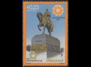 Uruguay Mi.Nr. 1357 200J. USA-Unabhängigkeit, Artigas-Denkmal (0,25)