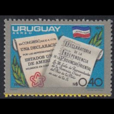 Uruguay Mi.Nr. 1364 Unabhängigkeitserklärungen der USA und Uruguays (0,40)