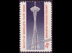 USA Mi.Nr. 826 Weltausstellung, Seattle, Aussichtstum Space Needle, Einschienenbahn (4)