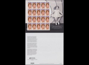 USA Mi.Nr. 5234 (Fol.) Shirley Temple, skl. (Fol.bog.mit 20 Marken)