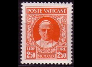 Vatikan Mi.Nr. 11 Freim. Papst Pius XI. (2,50L)