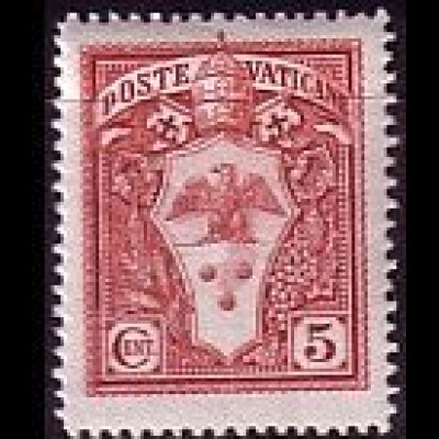 Vatikan Mi.Nr. 21 Freim. Wappen Pius XI. (5c)
