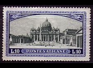 Vatikan Mi.Nr. 35 Freim. Peterskirche mit den Kolonnaden (10L)