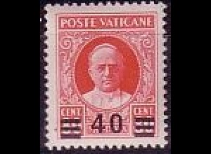 Vatikan Mi.Nr. 39 Freim. Papst Pius XI. mit Aufdruck (40)