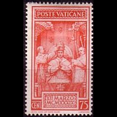 Vatikan Mi.Nr. 81 Krönung Papst Pius XII., Krönungszeremonie (75c)