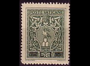 Vatikan Mi.Nr. 118 Freim. Wappen von Papst Pius XII. mit Aufdruck (1L a.50c)