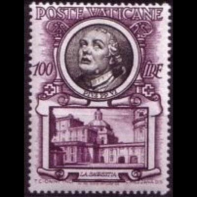 Vatikan Mi.Nr. 202 Freim. Pius VI. + Sakristei (100)