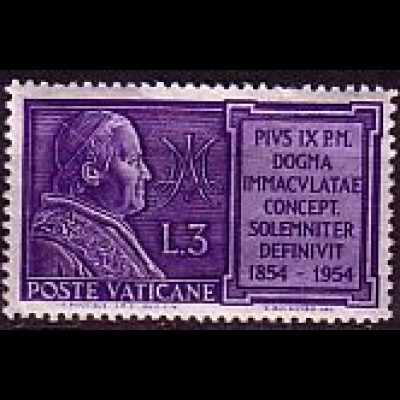 Vatikan Mi.Nr. 214 Marianisches Jahr, Papst Pius IX. (3)