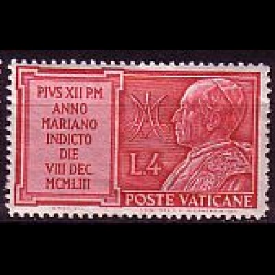 Vatikan Mi.Nr. 215 Marianisches Jahr, Papst Pius XII. (4)