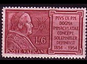 Vatikan Mi.Nr. 216 Marianisches Jahr, Papst Pius IX. (6)