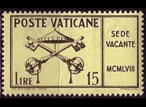Vatikan Mi.Nr. 300 Sede Vacante Pius XII. - Johannes XIII., Wappen (15)