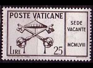 Vatikan Mi.Nr. 301 Sede Vacante Pius XII. - Johannes XIII., Wappen (25)