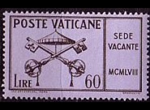 Vatikan Mi.Nr. 302 Sede Vacante Pius XII. - Johannes XIII., Wappen (60)