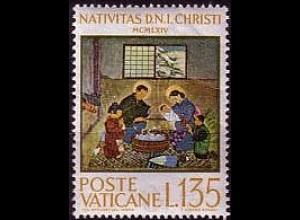 Vatikan Mi.Nr. 466 Weihnachten 1964, Anbetung der hl. Familie (135)