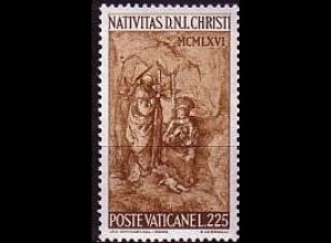 Vatikan Mi.Nr. 516 Weihnachten 1966, Geburt Christi (225)