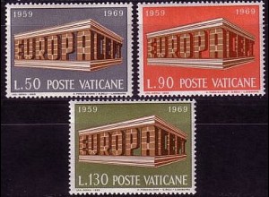 Vatikan Mi.Nr. 547-49 Europa 1969 (3 Werte)