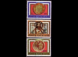 Vatikan Mi.Nr. 664-66 Int. Kongress für Christl. Archäologie (3 Werte)