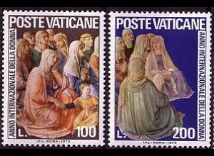 Vatikan Mi.Nr. 670-71 Int. Jahr der Frau, Freskendetails von Fra Angelico (2 W.)