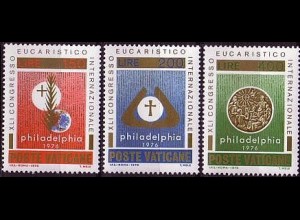 Vatikan Mi.Nr. 680-82 Int. Eucharistischer Kongress (3 Werte)