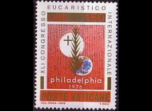 Vatikan Mi.Nr. 680 Int. Eucharistischer Kongress, Hostie, Ähre, Globus (150)